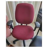 Assortment of Office Chairs and Vintage Metal Office Garbage Cans