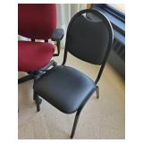 Assortment of Office Chairs and Vintage Metal Office Garbage Cans