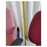 Assortment of Office Chairs and Vintage Metal Office Garbage Cans