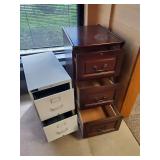 2 Filing Cabinets - One Metal and One Wood