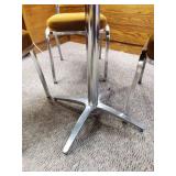 4 Mid Modern Virco Stackable Cushioned Chairs with Sturdy Round Table