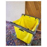 Lightly used Rubbermaid Janitorial rolling Garbage Basket