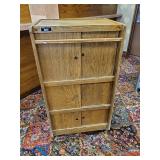 43" Tall Wooden Bankers Cabinet
