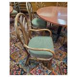7 Vintage (lifestyles of manilla) Rattan Chairs with Large Vintage Table