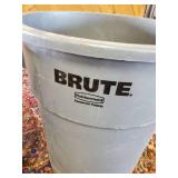 industrial Brute Garbage can and Rubbermaid Rolling Garbage Can