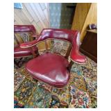 Beautiful Vintage Leather Club/Bank Chairs - Set of 4 high end chairs