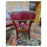 Beautiful Vintage Leather Club/Bank Chairs - Set of 4 high end chairs