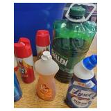 Large Lot of Various Cleaning supplies with Tub