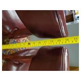 Beautiful Vintage Leather Club/Bank Chairs - Both on Rollers