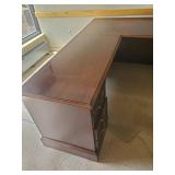 Large Corner Bank Desk with Drawers