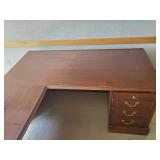 Large Corner Bank Desk with Drawers