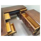 Large Corner Desk with deep 2 Drawer side cabinet