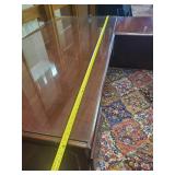 Very Large corner bank desk one section with thick glass top