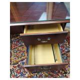 Smaller Wall Desk with thick Glass Top