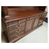 Beautiful Large Wood 2-piece office Hutch