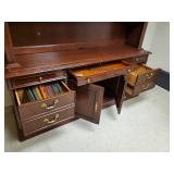 Beautiful Large Wood 2-piece office Hutch