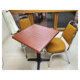 2 Mid Modern Solid Virco Cushioned chairs with Breakroom Table