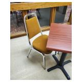 2 Mid Modern Solid Virco Cushioned chairs with Breakroom Table