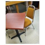 2 Mid Modern Solid Virco Cushioned chairs with Breakroom Table