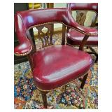Beautiful Vintage Leather High end Club/Bank Chairs Set of 4