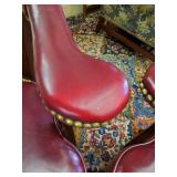 Beautiful Vintage Leather High end Club/Bank Chairs Set of 4