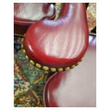 Beautiful Vintage Leather High end Club/Bank Chairs Set of 4