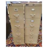 2 4 Drawer Metal File Cabinets