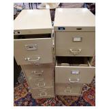 2 4 Drawer Metal File Cabinets