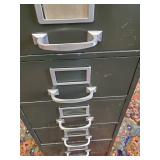 Very unique 9 drawer metal bank Cabinet