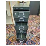 Very unique 9 drawer metal bank Cabinet