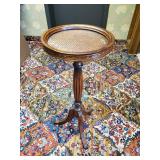 Beautiful 33" Tall tri footed Wood ornate Plant Stand