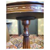 Beautiful 33" Tall tri footed Wood ornate Plant Stand