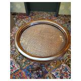 Beautiful 33" Tall tri footed Wood ornate Plant Stand