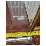 Large 54" Tall wood 4 drawer cabinet/dresser with Glass Top
