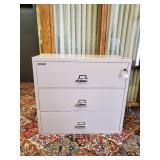 Very Expensive Fire Resistant HEAVY Fireking 3 Drawer cabinet with 2 Keys