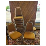 8 Solid Mid Modern Virco Stackable Cushioned Chairs