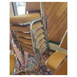 8 Solid Mid Modern Virco Stackable Cushioned Chairs