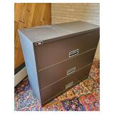 41" Tall 3 Drawer metal Bank Cabinet