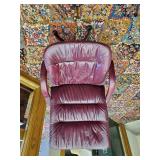 Solid used Leather Dest Chair on rollers