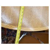 8 mid modern Solid Virco Cushioned chairs and beautiful heavy vintage wood table