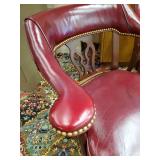 Beautiful Vintage Leather High end Club/Bank Chairs set of 4