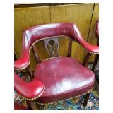 Beautiful Vintage Leather High end Club/Bank Chairs set of 4