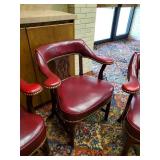 Beautiful Vintage Leather High end Club/Bank Chairs set of 4