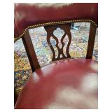 Beautiful Vintage Leather High end Club/Bank Chairs set of 4