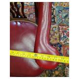 Beautiful Vintage Leather High end Club/Bank Chairs set of 4