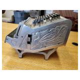 Beautiful ornate silver Brandt Automatic Cashier Machine such a cool piece