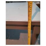 vintage Metal 5 foot wide Table with Drawer
