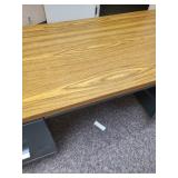 Solid Vintage Metal Desk with wood Top
