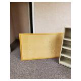 Metal Shelving and super Large Corkboard