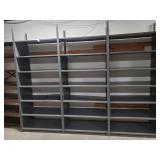 set of 3-- 6 feet tall 3 foot wide Metal shelf